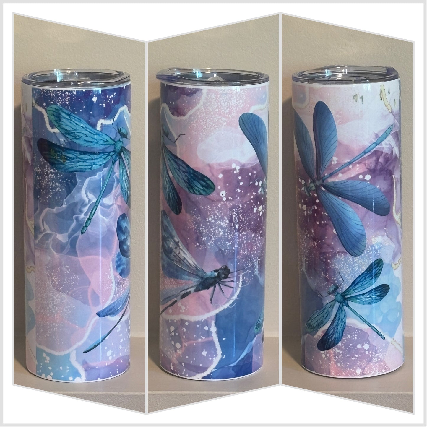 Dragonfly Galaxy Tumbler | Cosmic Insulated Cup Saskatoon SK Canada