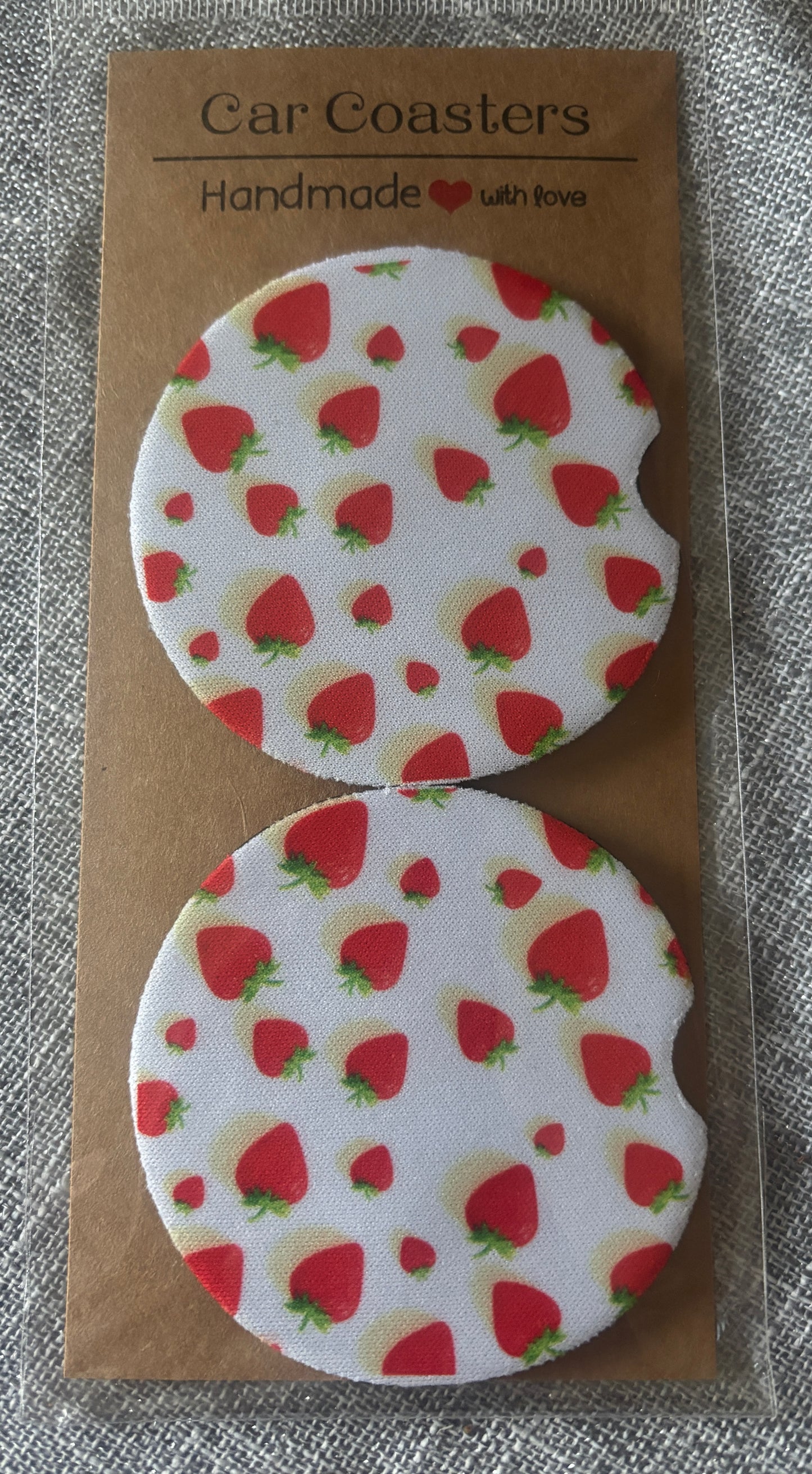 Handmade Car Coasters – Neoprene Cup Holder Inserts | Set of 2 Unique Designs