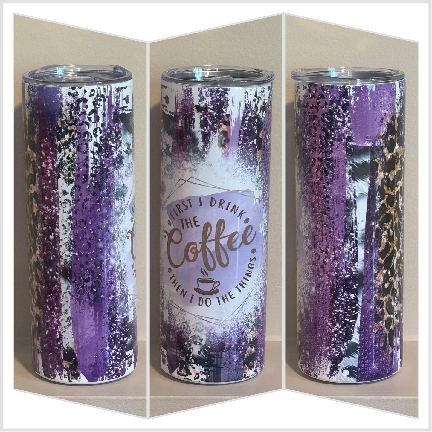 Purple Leopard Coffee Tumbler | Funny Insulated Cup Saskatoon SK Canada