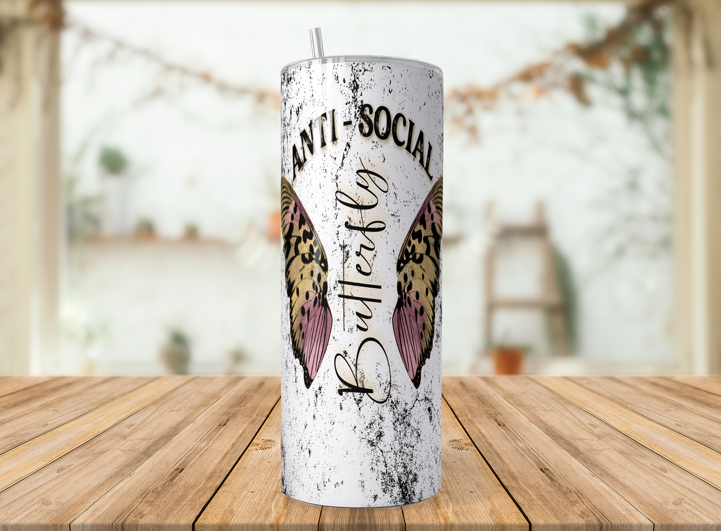 Anti-Social Butterfly Tumbler | Grunge Cup Saskatoon SK Canada