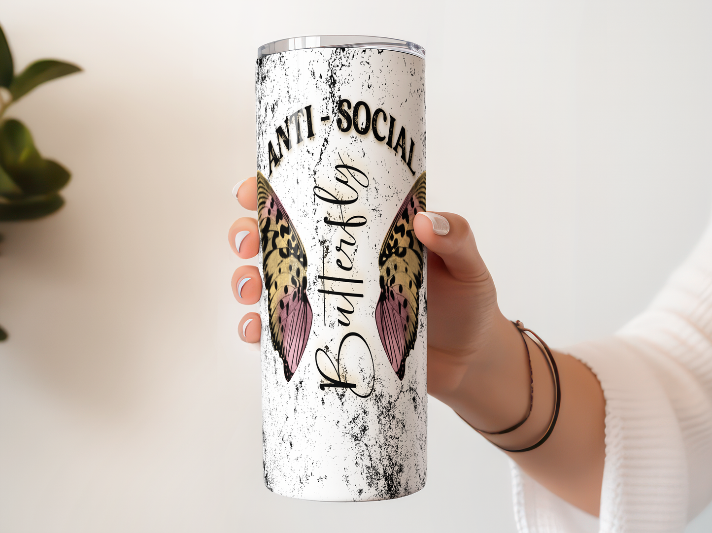 Anti-Social Butterfly Tumbler | Grunge Cup Saskatoon SK Canada