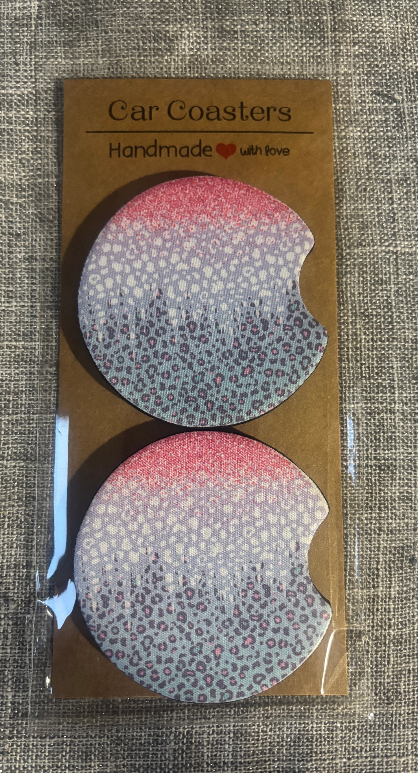 Handmade Car Coasters – Neoprene Cup Holder Inserts | Set of 2 Unique Designs
