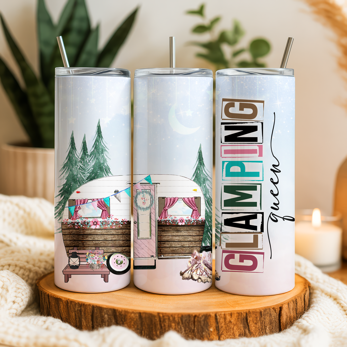 Glamping Queen Tumbler Saskatoon SK | 20oz 30oz 12oz Stainless