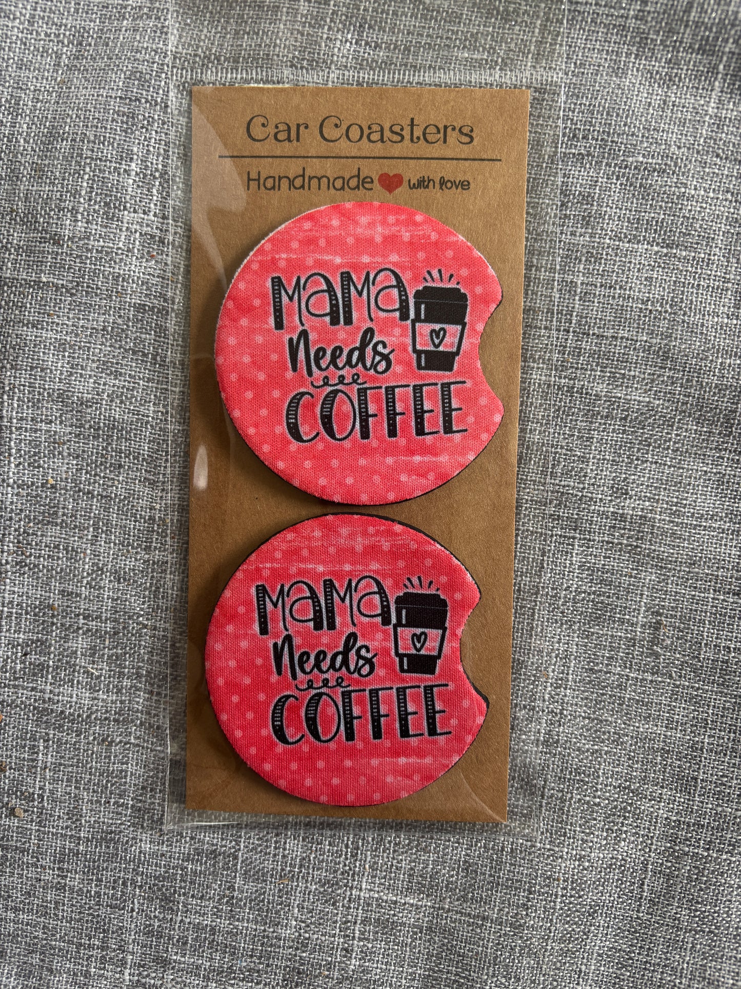 Handmade Car Coasters – Neoprene Cup Holder Inserts | Set of 2 Unique Designs
