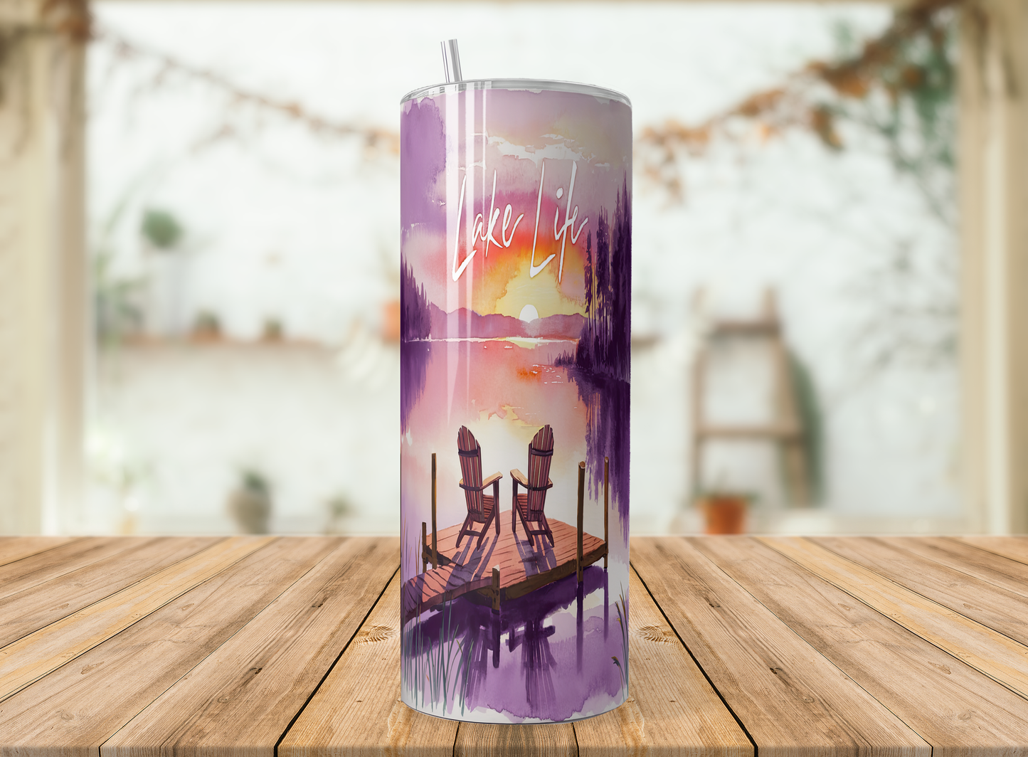 Lake Life Sunset Tumbler Saskatoon SK | 20oz 30oz 12oz Stainless