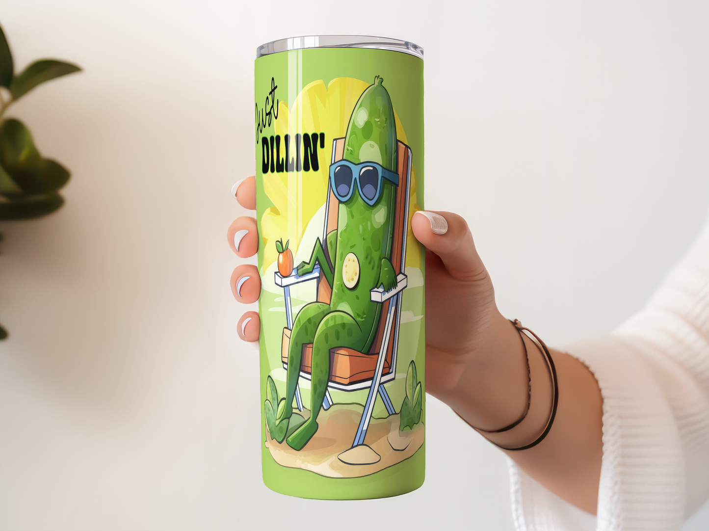 Funny Pickle Just Dill’n Tumbler | Gag Gift Cup Saskatoon SK Canada