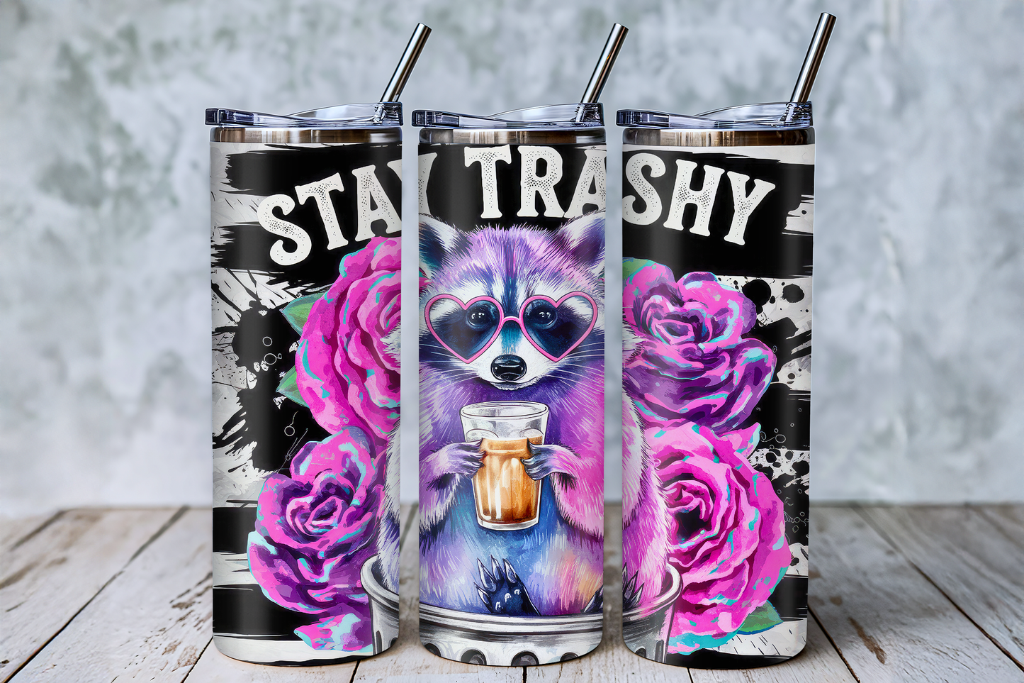 Stay Trashy Raccoon Tumbler | Funny Insulated Cup Saskatoon SK Canada
