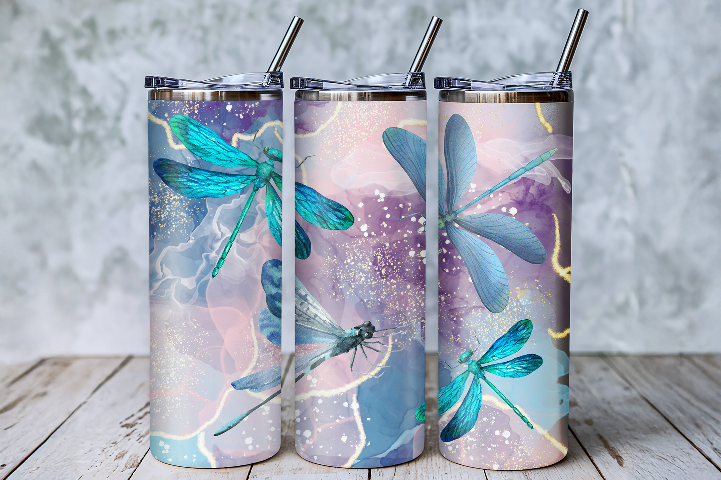 Dragonfly Galaxy Tumbler | Cosmic Insulated Cup Saskatoon SK Canada