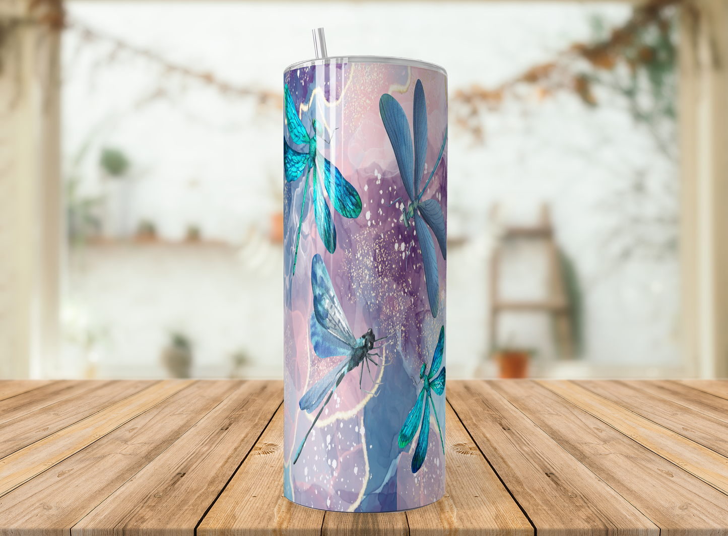 Dragonfly Galaxy Tumbler | Cosmic Insulated Cup Saskatoon SK Canada