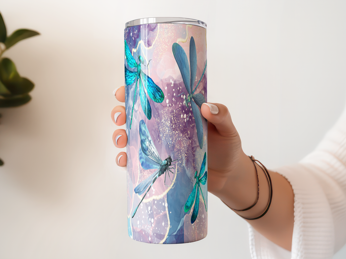 Dragonfly Galaxy Tumbler | Cosmic Insulated Cup Saskatoon SK Canada