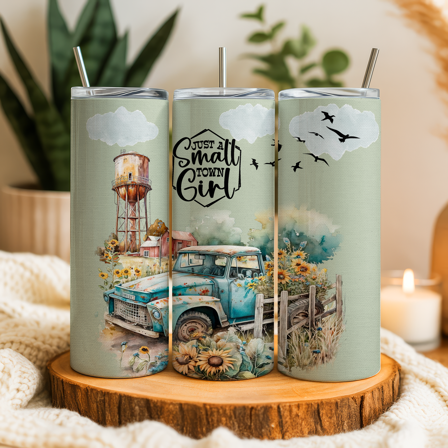 Small Town Girl Farmhouse Tumbler | Rustic Insulated Cup Saskatoon SK Canada