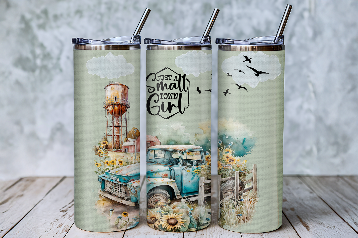 Small Town Girl Farmhouse Tumbler | Rustic Insulated Cup Saskatoon SK Canada