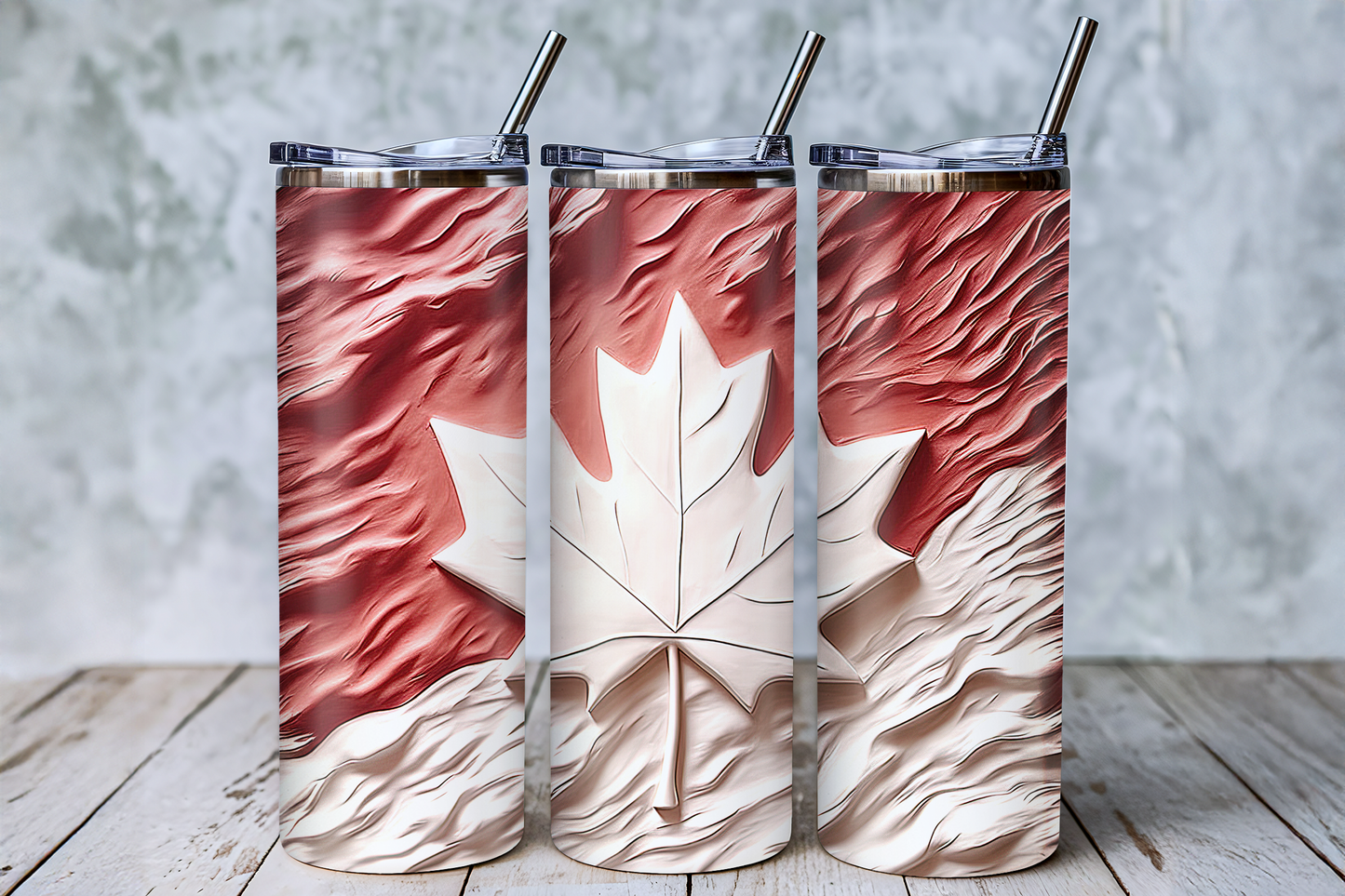Canadian Flag Maple Leaf Tumbler Saskatoon SK | Insulated Cup