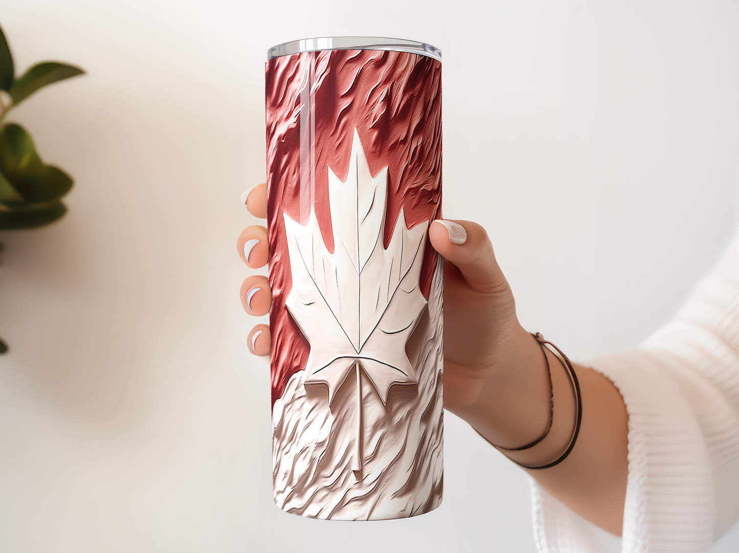 Canadian Flag Maple Leaf Tumbler Saskatoon SK | Insulated Cup