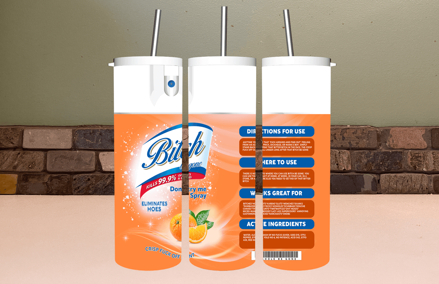 Funny Parody Spray Tumbler | Gag Gift Cup Saskatoon SK Canada