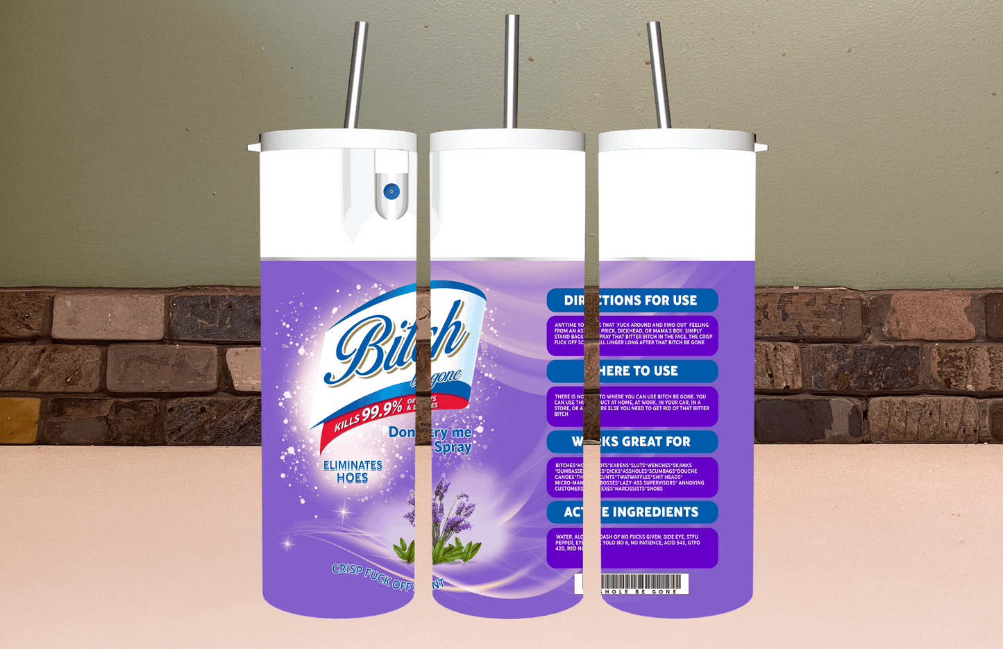 Funny Parody Spray Tumbler | Gag Gift Cup Saskatoon SK Canada