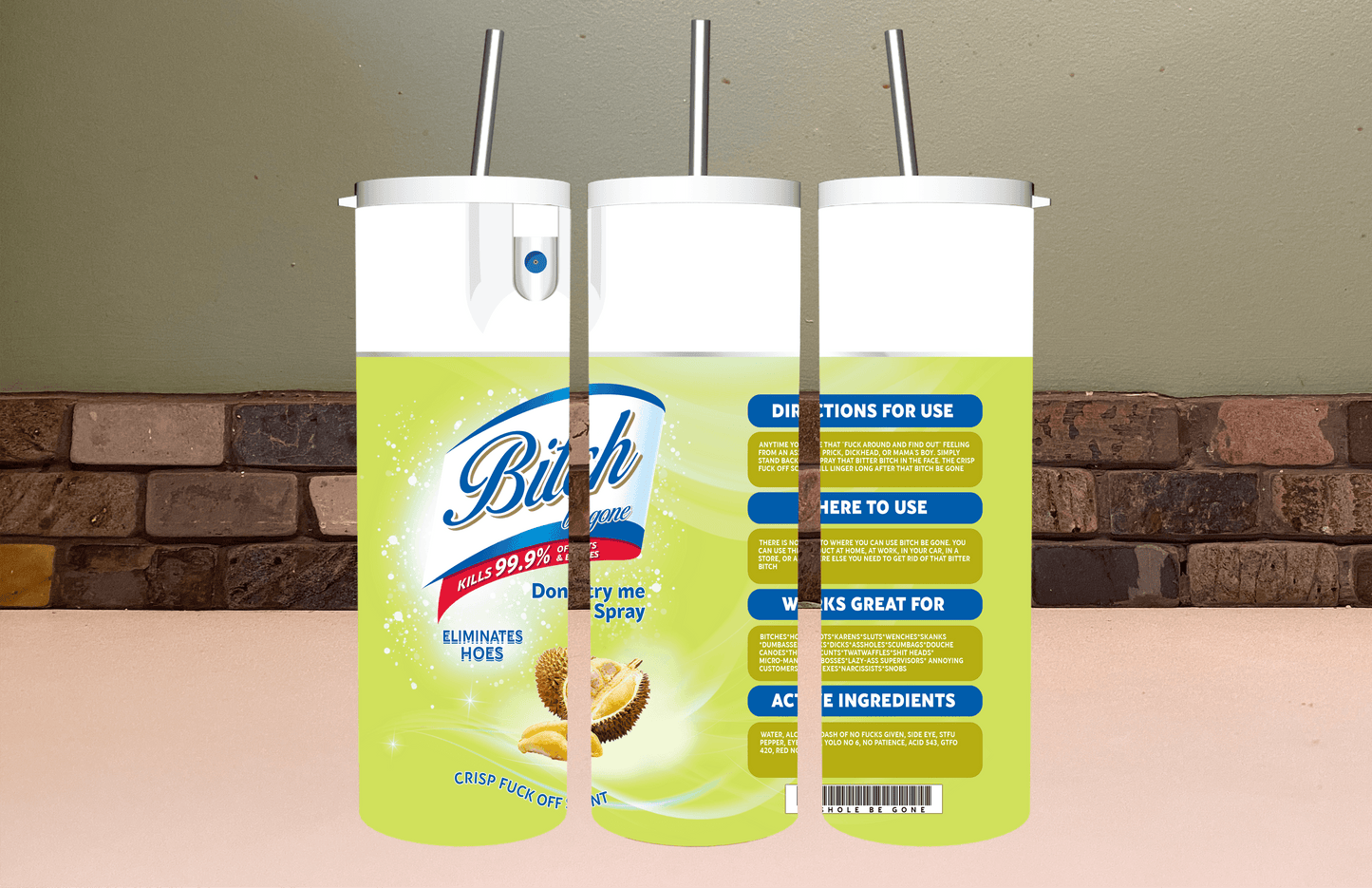 Funny Parody Spray Tumbler | Gag Gift Cup Saskatoon SK Canada