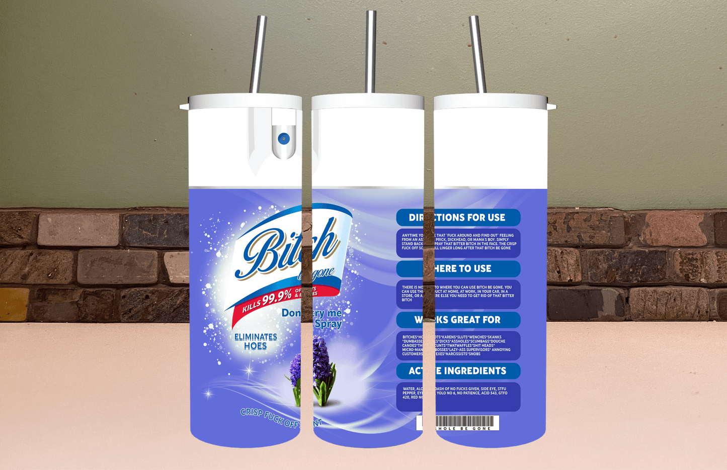 Funny Parody Spray Tumbler | Gag Gift Cup Saskatoon SK Canada