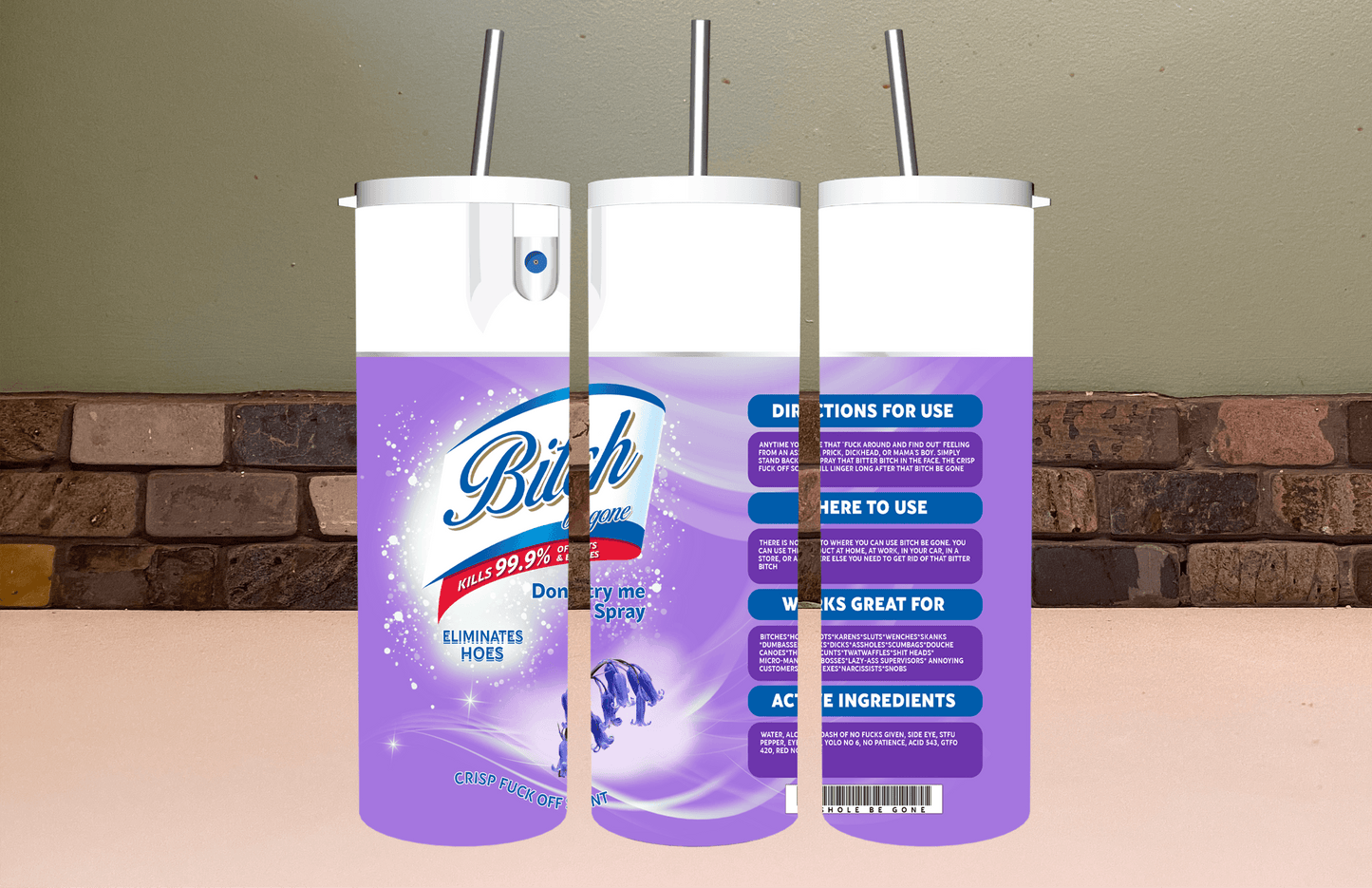 Funny Parody Spray Tumbler | Gag Gift Cup Saskatoon SK Canada