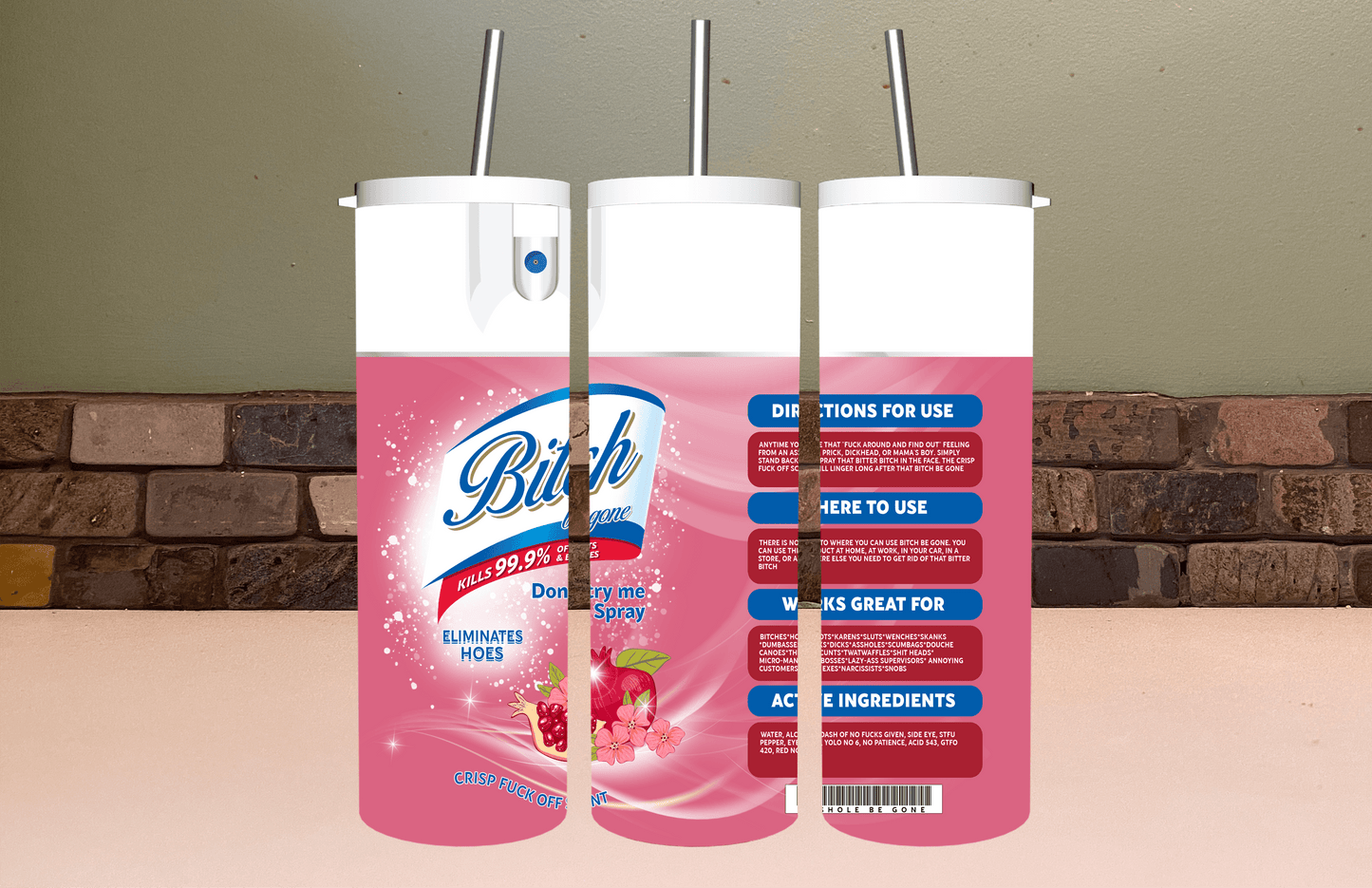 Funny Parody Spray Tumbler | Gag Gift Cup Saskatoon SK Canada