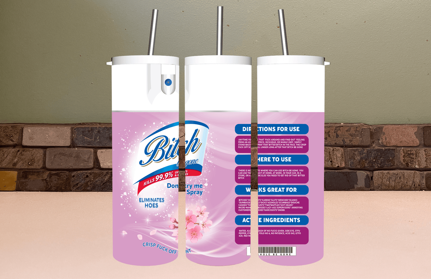 Funny Parody Spray Tumbler | Gag Gift Cup Saskatoon SK Canada