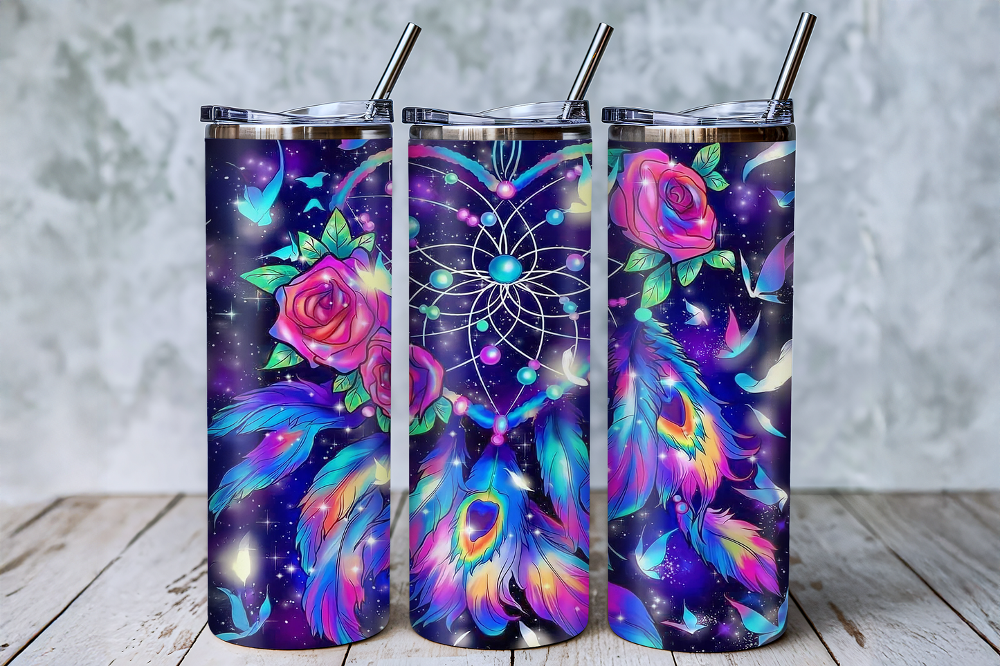 Galaxy Dreamcatcher Tumbler | Boho Cup Saskatoon SK Canada