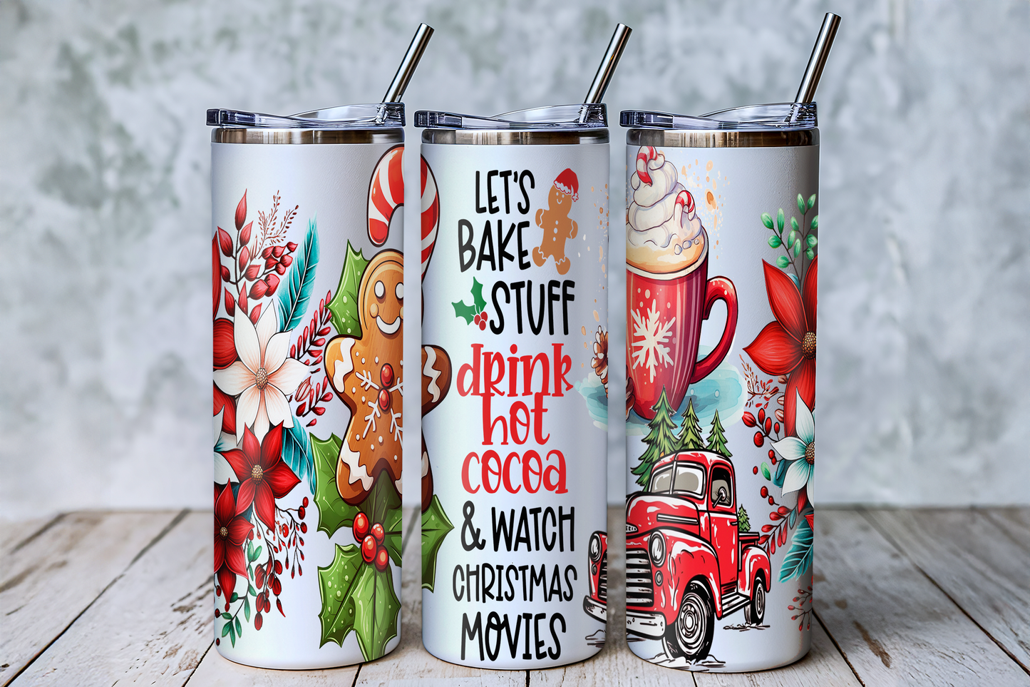 Hot Cocoa Christmas Tumbler Saskatoon SK | Holiday Movie Cup
