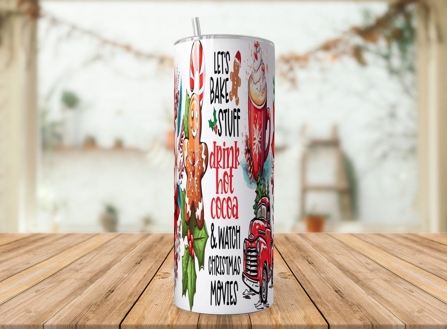 Hot Cocoa Christmas Tumbler Saskatoon SK | Holiday Movie Cup