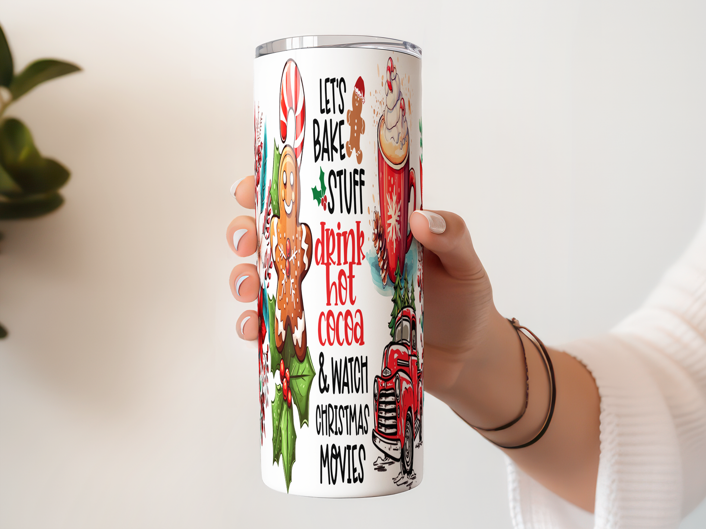 Hot Cocoa Christmas Tumbler Saskatoon SK | Holiday Movie Cup