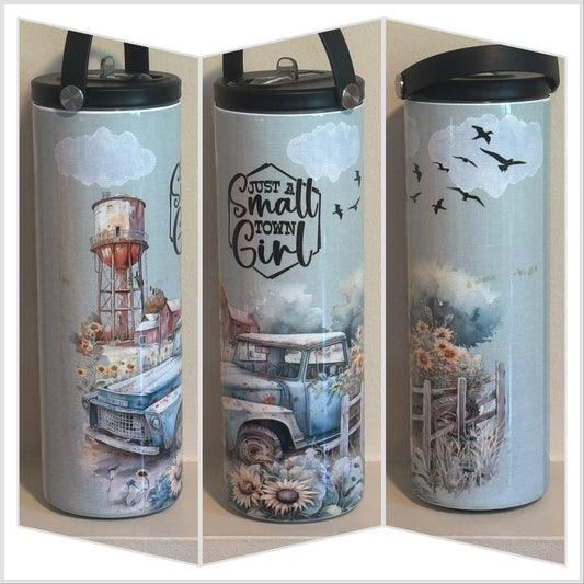 Small Town Girl Farmhouse Tumbler | Rustic Insulated Cup Saskatoon SK Canada