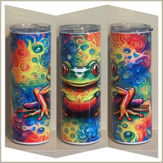 Psychedelic Frog Rainbow Tumbler | Fun Cup Saskatoon SK Canada