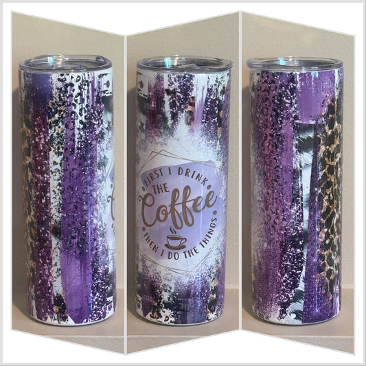 Purple Leopard Coffee Tumbler | Funny Insulated Cup Saskatoon SK Canada