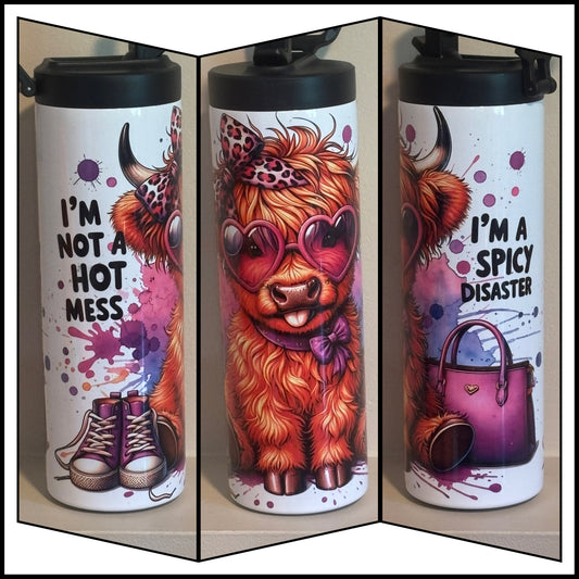 Highland Cow Funny Tumbler | Spicy Disaster Cup Saskatoon SK Canada
