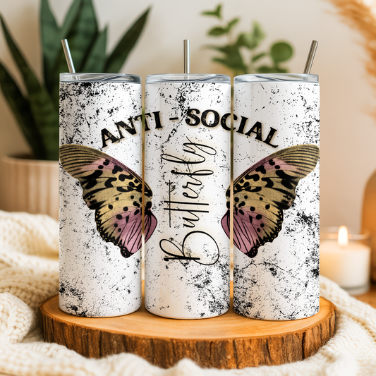 Anti-Social Butterfly Tumbler | Grunge Cup Saskatoon SK Canada