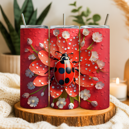 Ladybug Flower Tumbler – Saskatoon Forest Grove & Cudworth Pickup