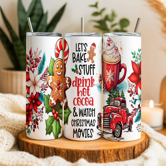 Hot Cocoa Christmas Tumbler Saskatoon SK | Holiday Movie Cup